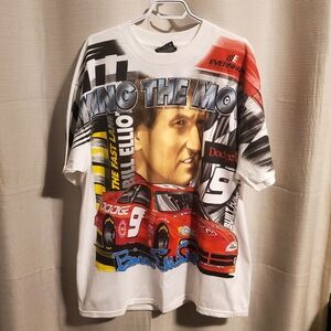 Bill Elliott Chase Authentics Men's White NASCAR Racing Graphic T-Shirt